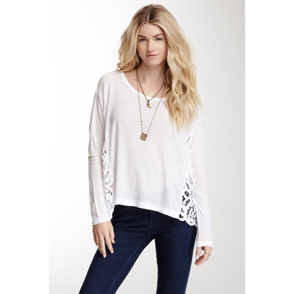 Free People Striped Love Me Do Pullover